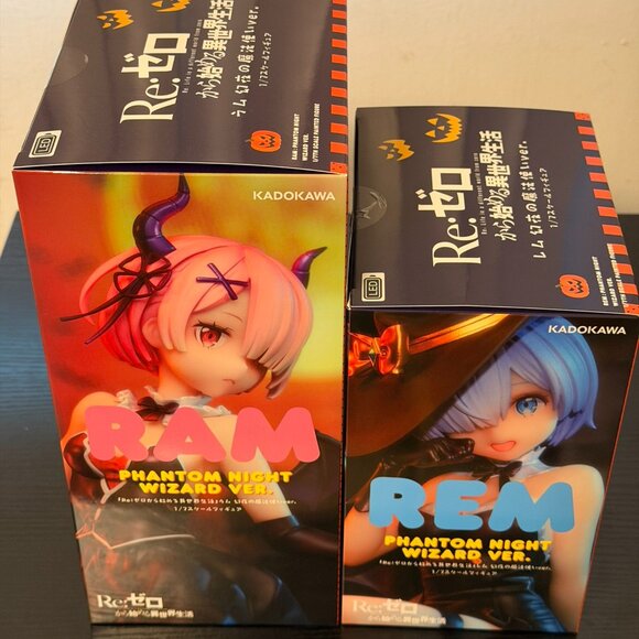 KADOKAWA Rem & Ram - Witch of the Phantom Night 1/7 Scale Figure Set USA SHIP - Picture 4 of 5